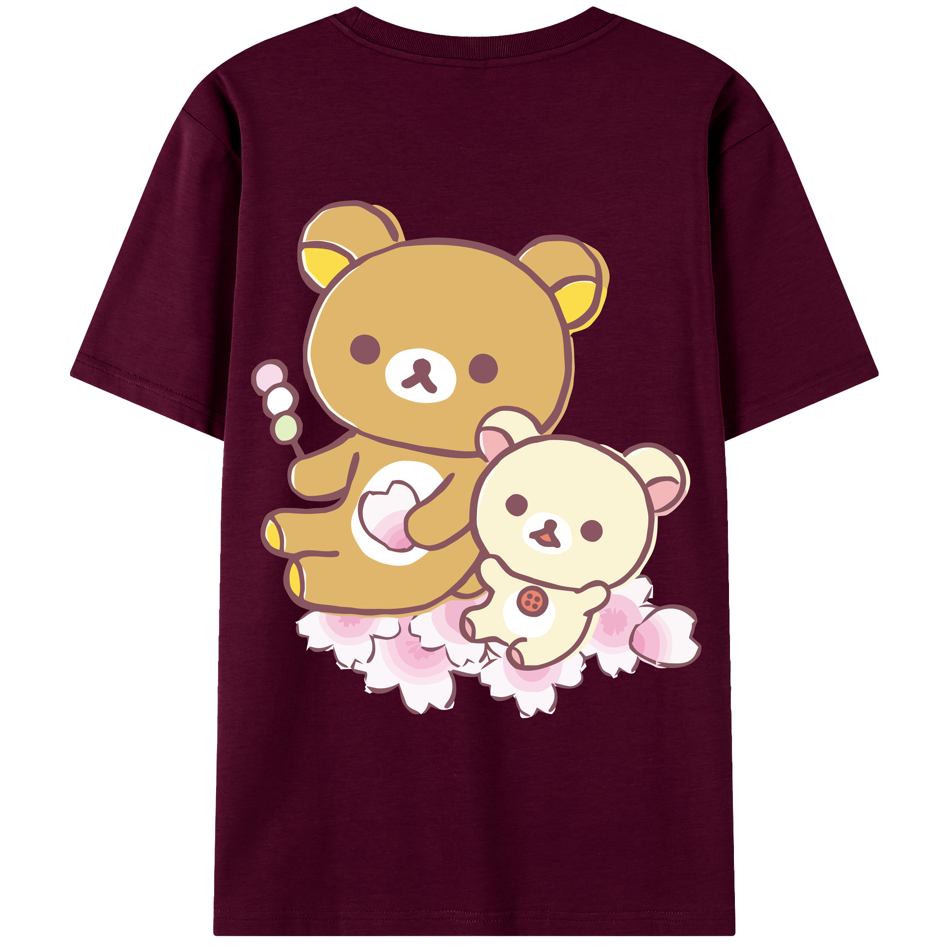 （画像用） リラックマ リラックマ キイロイトリ Rilakkuma Korilakkuma Kiiroitori レディース半袖Tシャツ(バックプリント)